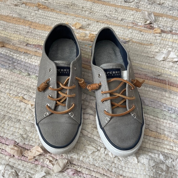 Women’s Sperry Top-Sider Gray Cloth Pier View Slip On Shoes - Picture 3 of 8